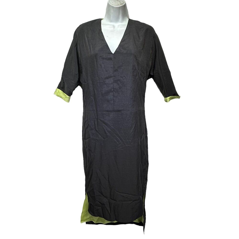 j brand gray green Silk Sleeveless reversible dress Size XS